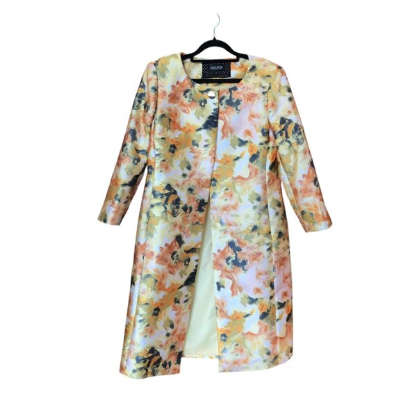 John Meyer Floral Two Piece Dress Jacket Size 8 - Picture 5 of 7